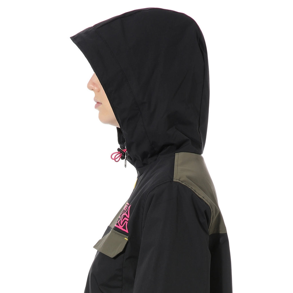 Parka À Capuche 66 Supply Long An - Noir Et Kaki - Femme