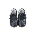 Chaussures Bottillons Azylis Sport Scratchs - Cuir Et Vernis Marine - Fille