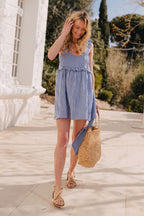 Robe Bianca Vichy Bleu