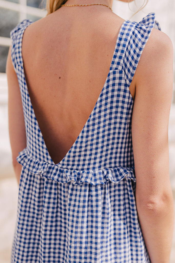 Robe Bianca Vichy Bleu