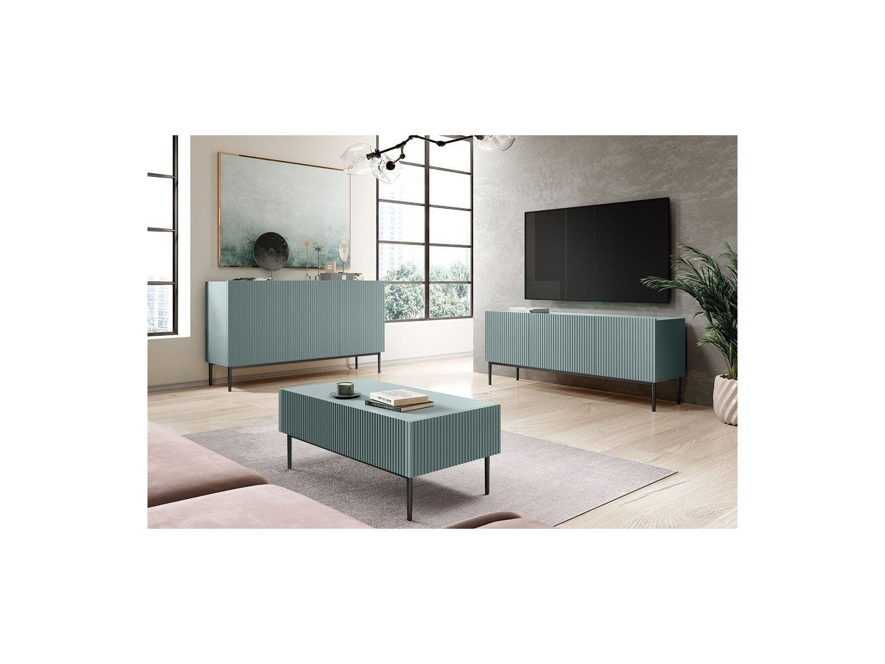 Kasha - Meuble Tv - Pieds Noirs - 2 Tailles