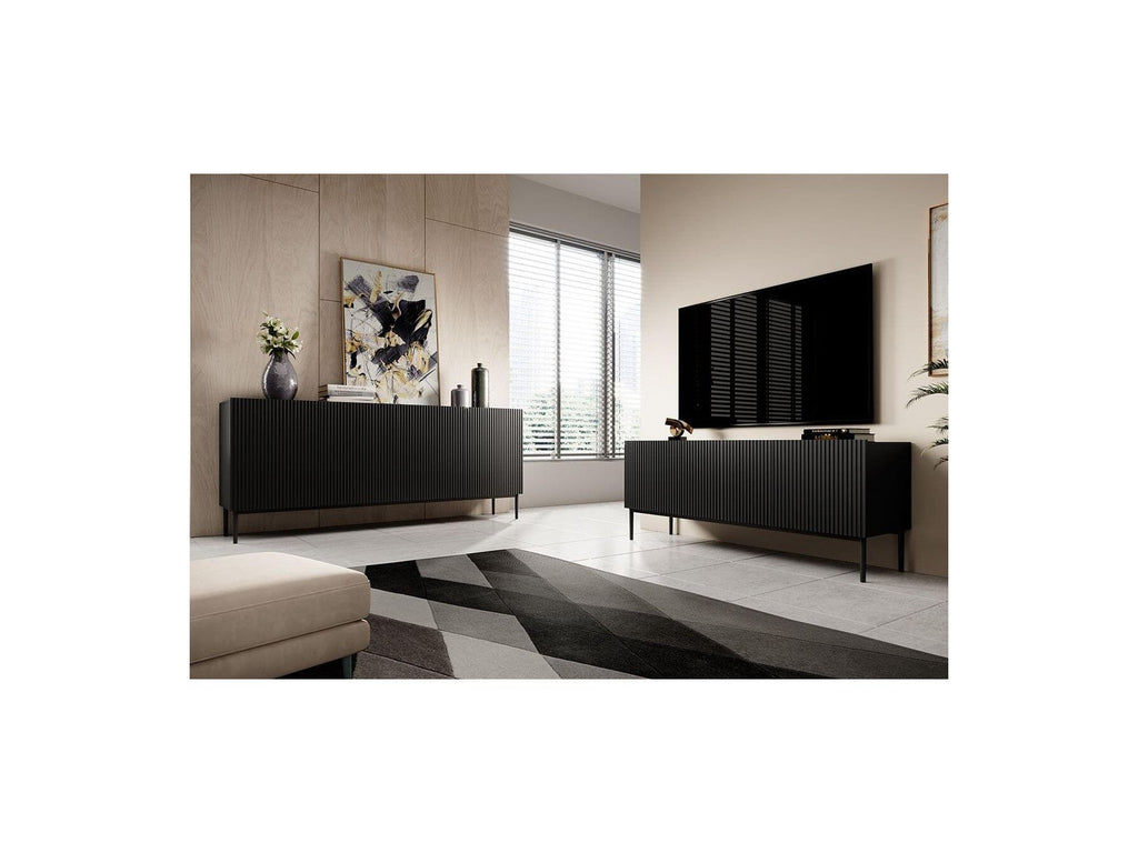 Kasha - Meuble Tv - Pieds Noirs - 2 Tailles