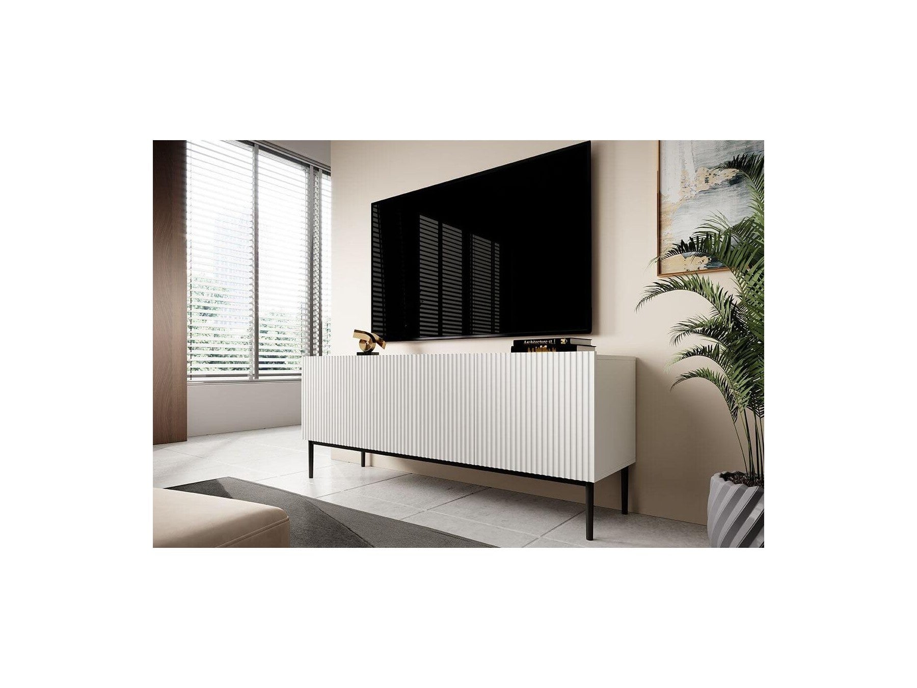 Kasha - Meuble Tv - Pieds Noirs - 2 Tailles
