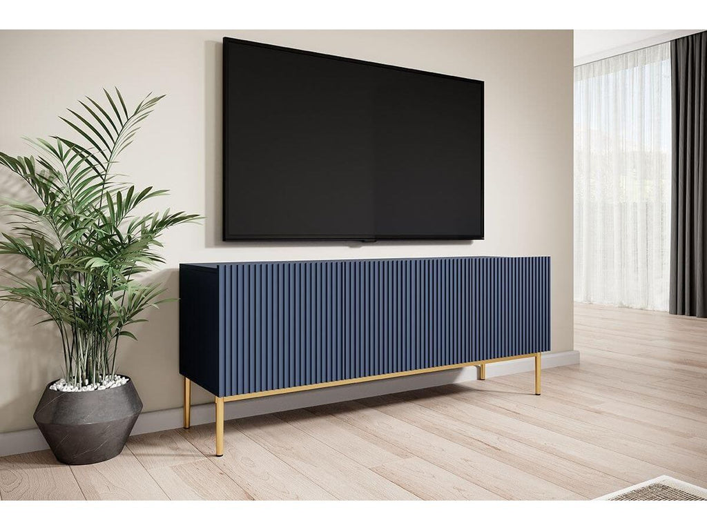 Kasha - Meuble Tv - Pieds Or - 2 Tailles