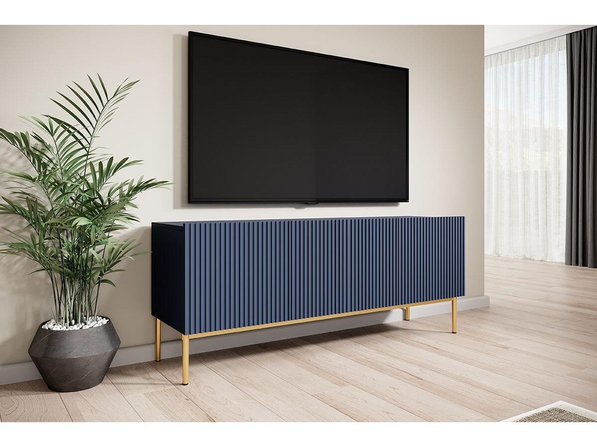 Kasha - Meuble Tv - Pieds Or - 2 Tailles