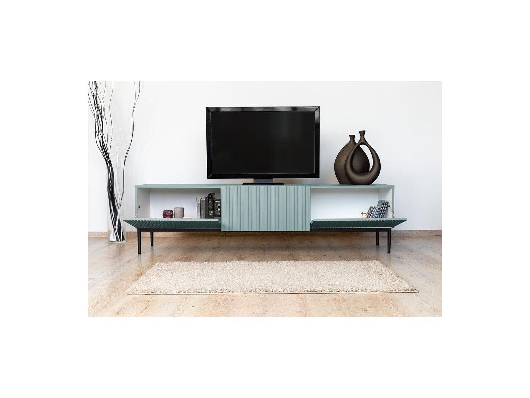 Kasha - Meuble Tv - Pieds Noirs - 2 Tailles
