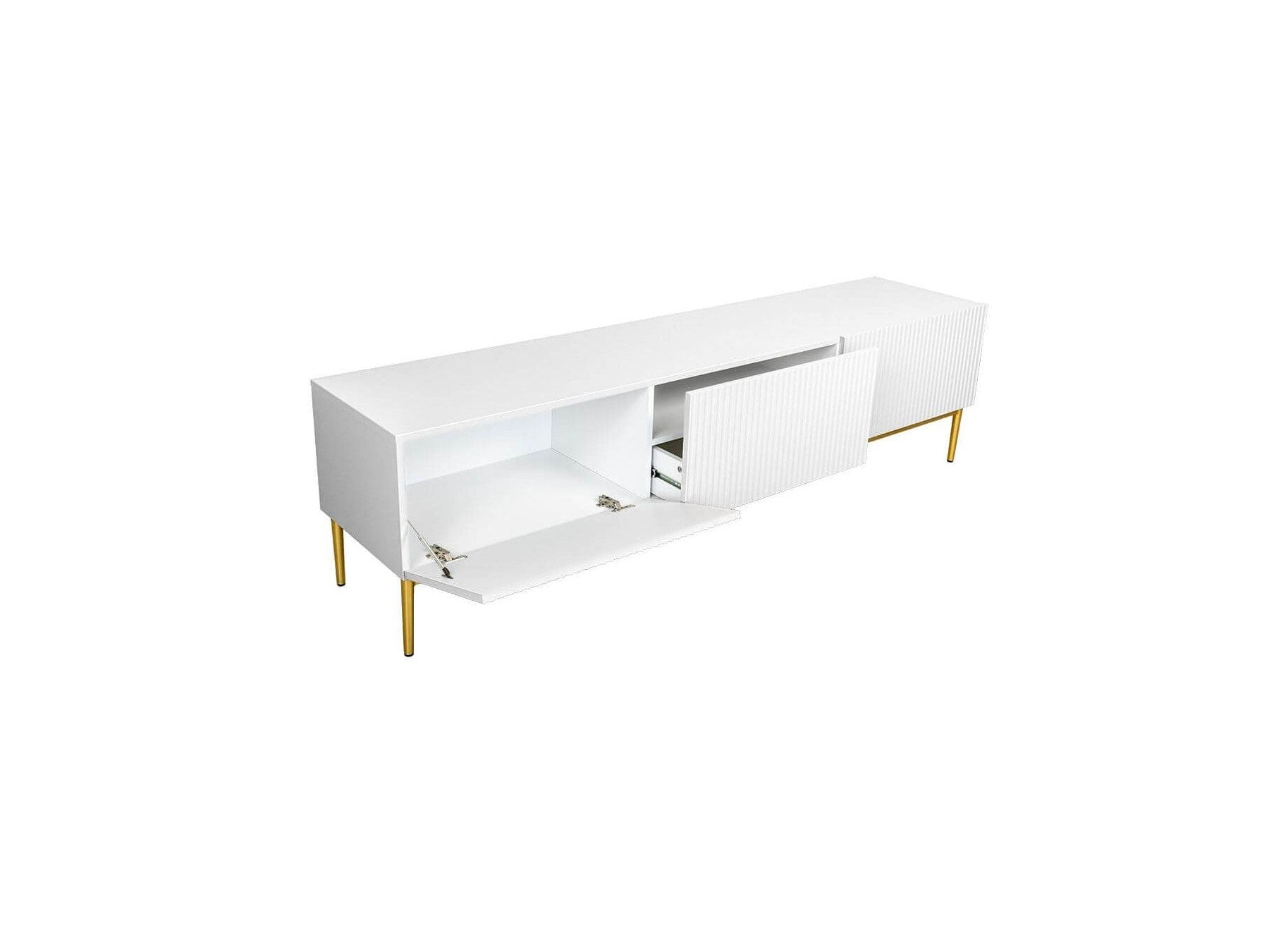 Kasha - Meuble Tv - Pieds Or - 2 Tailles