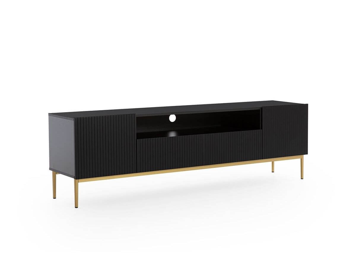 Kasha - Meuble Tv Avec Niche - Pieds Or
