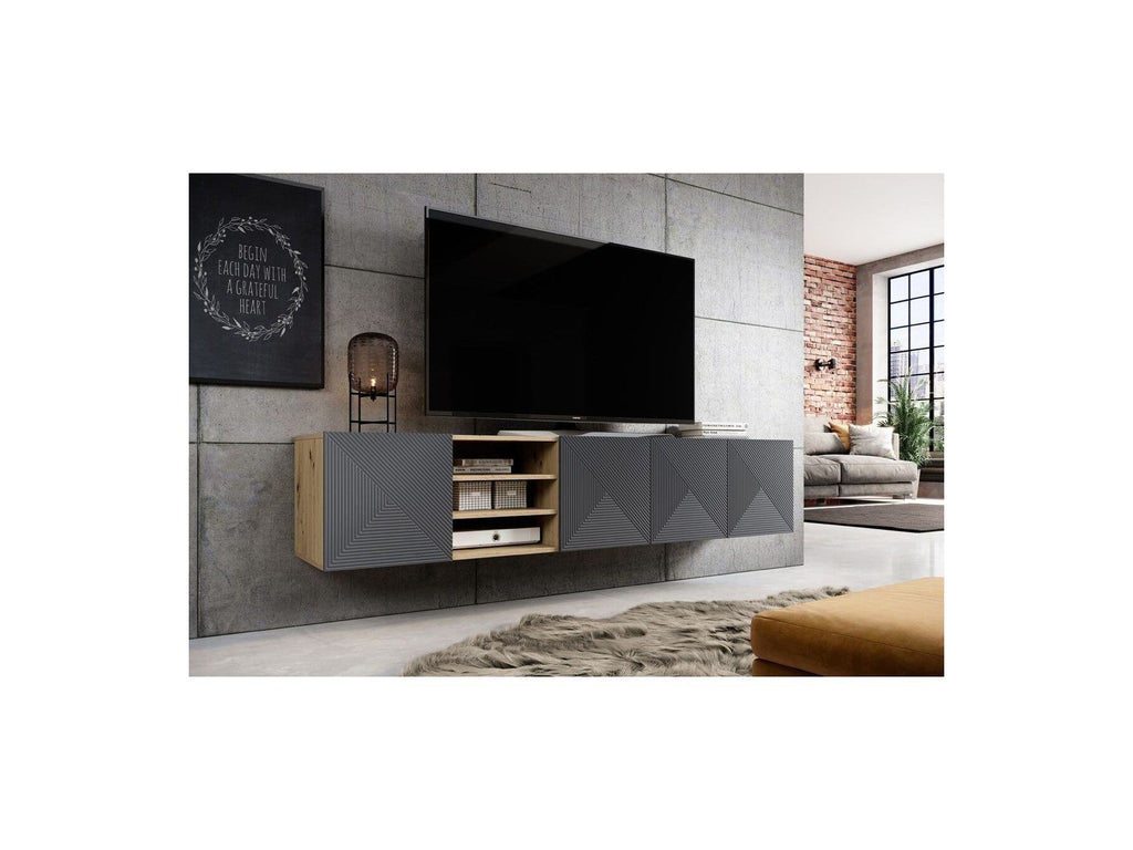 Alice - Meuble Tv Suspendu Avec Niche