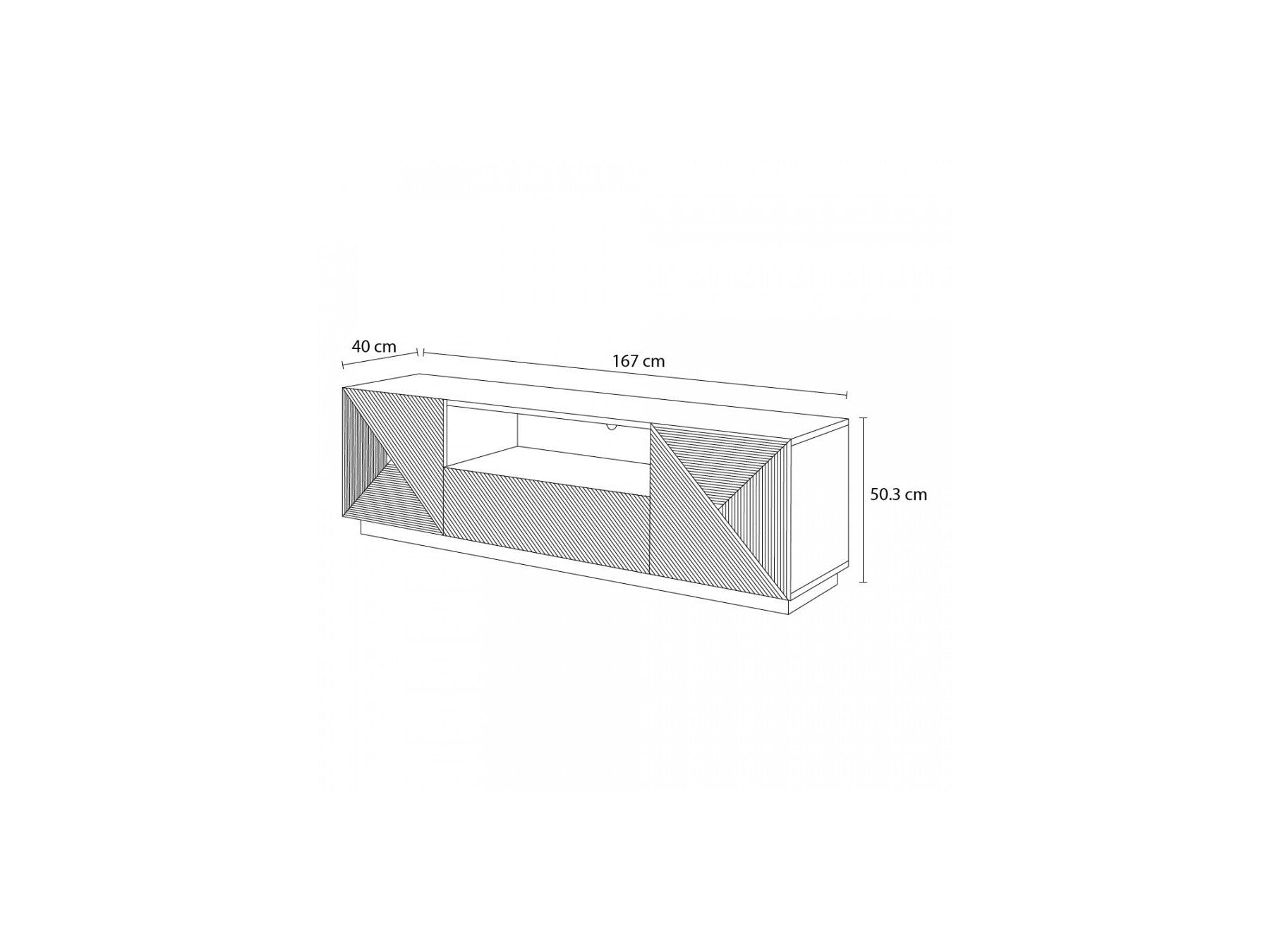 Alice - Meuble Tv Avec Niche - 167 Cm