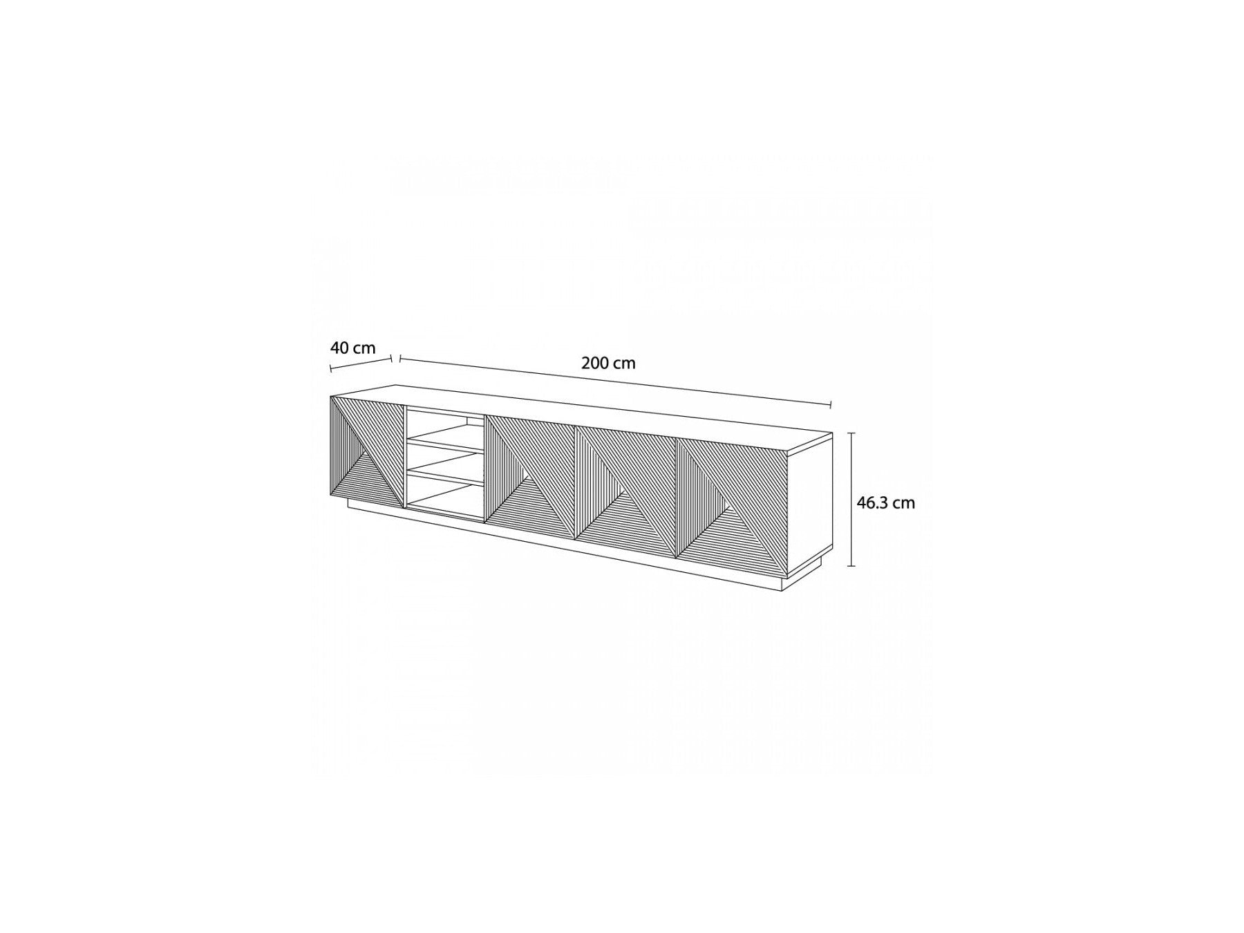 Alice - Meuble Tv Avec Niche - 200 Cm