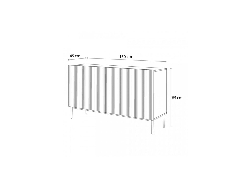 Kasha - Buffet 3 Portes - Pieds Noirs