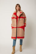 Manteau Long Fake Fur Bi Color - Multico