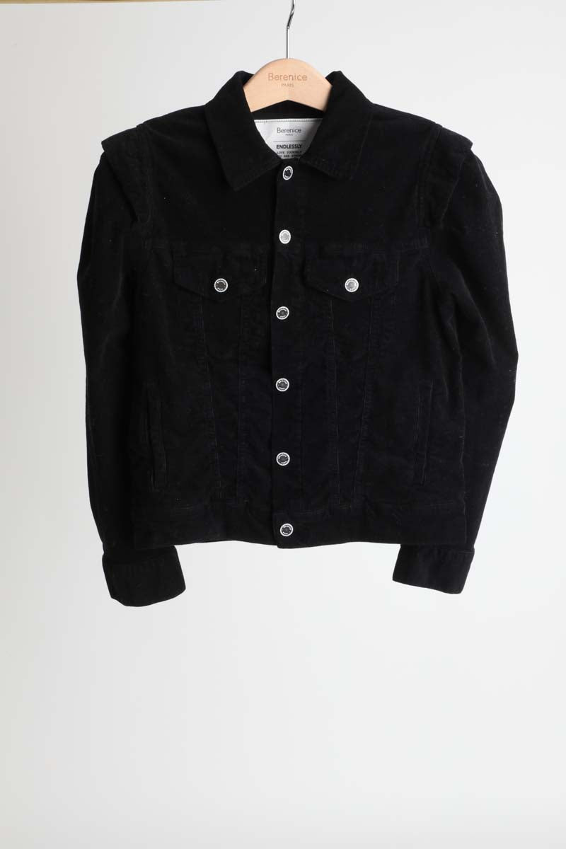 Veste Denim Velours - Noir