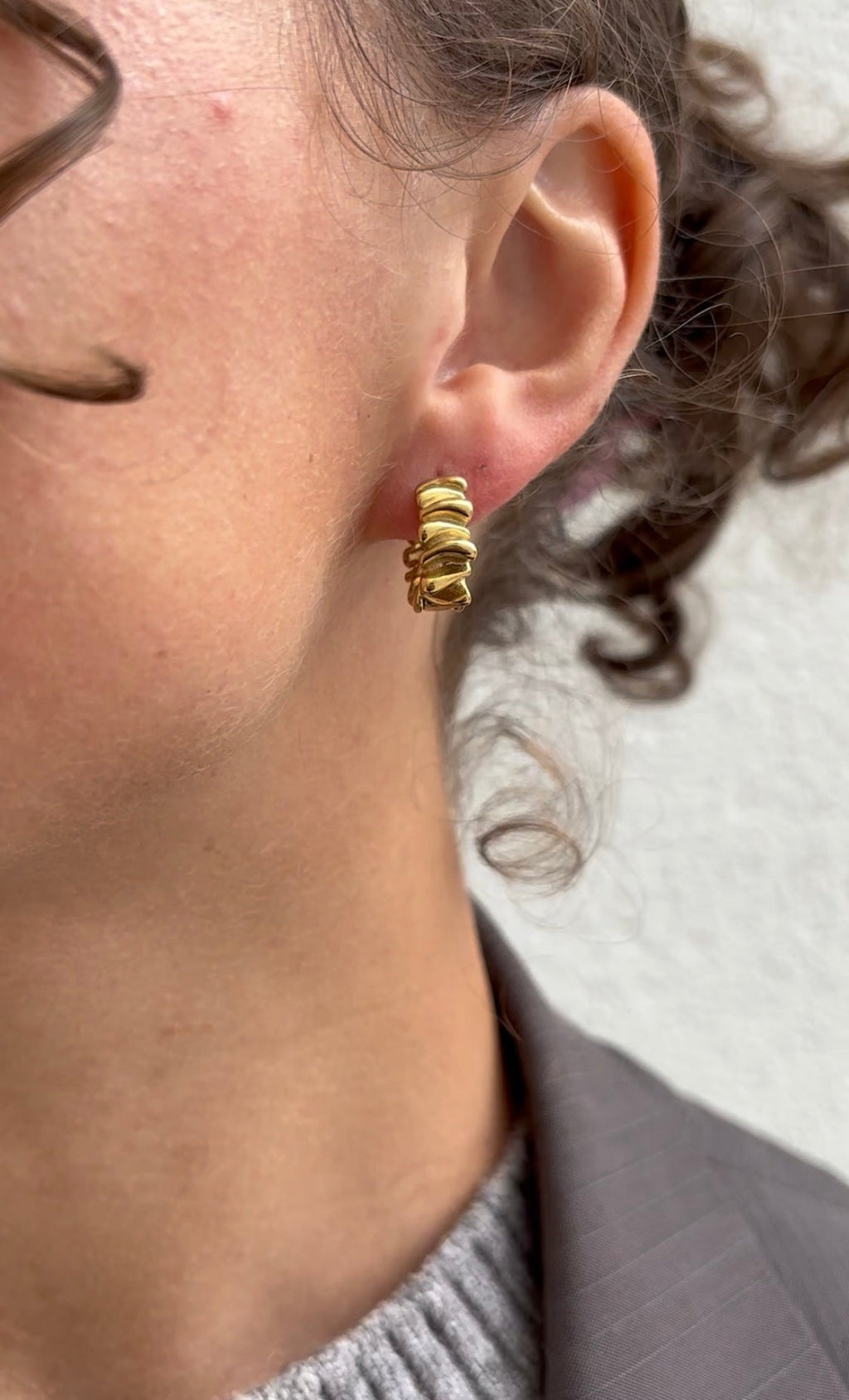 Boucles D'Oreilles Mini Wrinkled