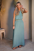 Ensemble Jupe/Top Elize - Bleu Canard