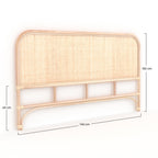 160cm tete lit grace rotin rdv deco