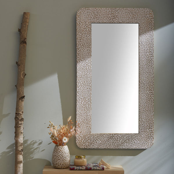 Mango Wood - Miroir - Beige
