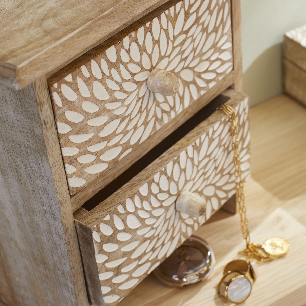 Mango Wood - Rangement - Beige