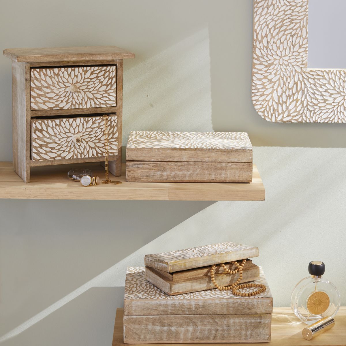 Mango Wood - Rangement - Beige
