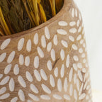 Mango Wood - Vase - Beige
