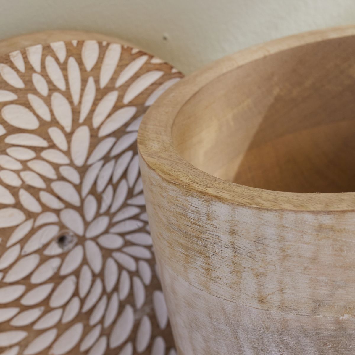 Mango Wood - Lot De 2 Boites - Beige
