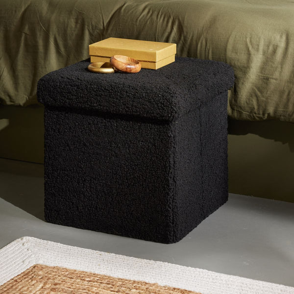 Matcha - Pouf Pliable Teddy - Fusain