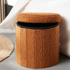 Moka - Pouf Pliable Teddy - Bronze
