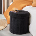 Moka - Pouf Pliable Teddy - Fusain