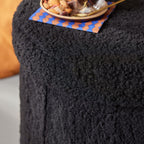 Moka - Pouf Pliable Teddy - Fusain