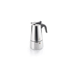 Emilio - Cafetière Italienne 4 Tasses - Acier Inoxydable - Noir/Argent