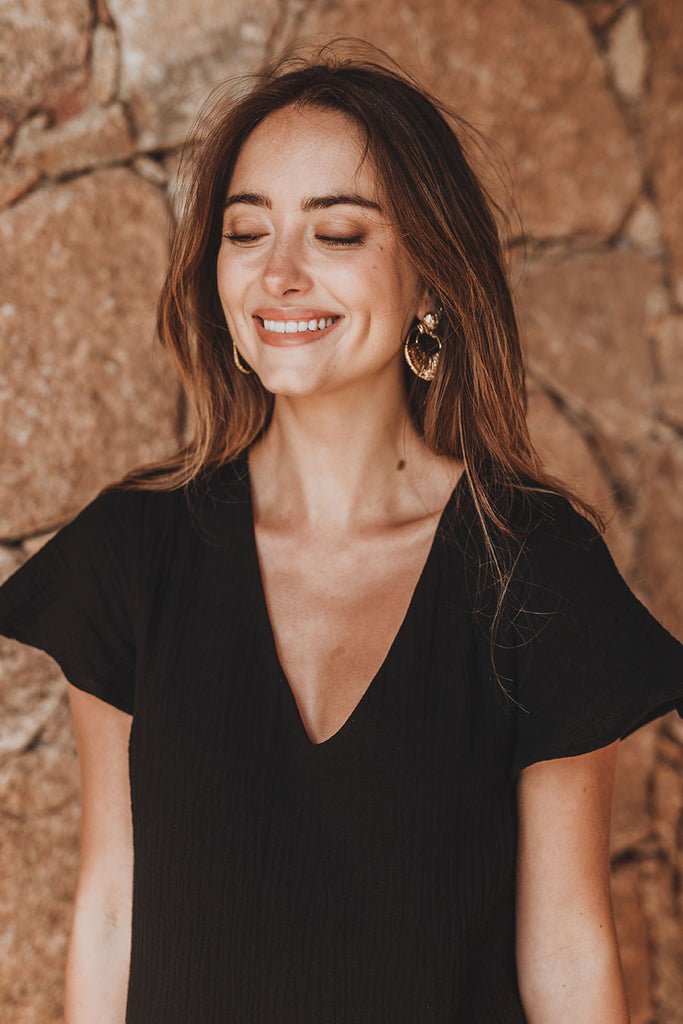 Robe Juliette Noir Coton