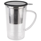 Mira - Tasse À Thé Avec Filtre À Thé - Argent/Transparent