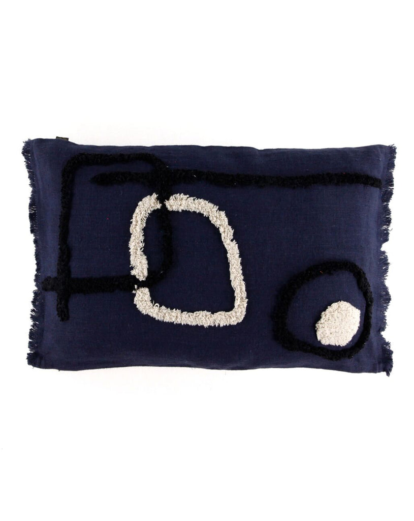 Housse De Coussin Tikri - Denim - 2 Tailles