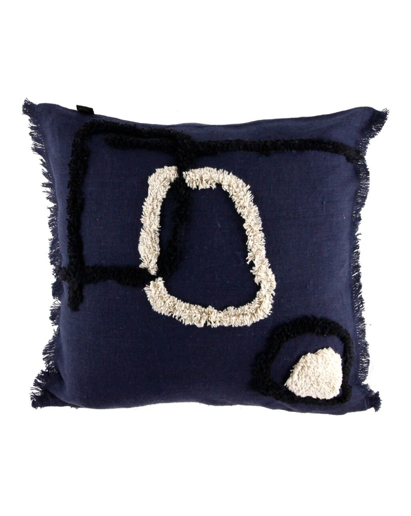 Housse De Coussin Tikri - Denim - 2 Tailles