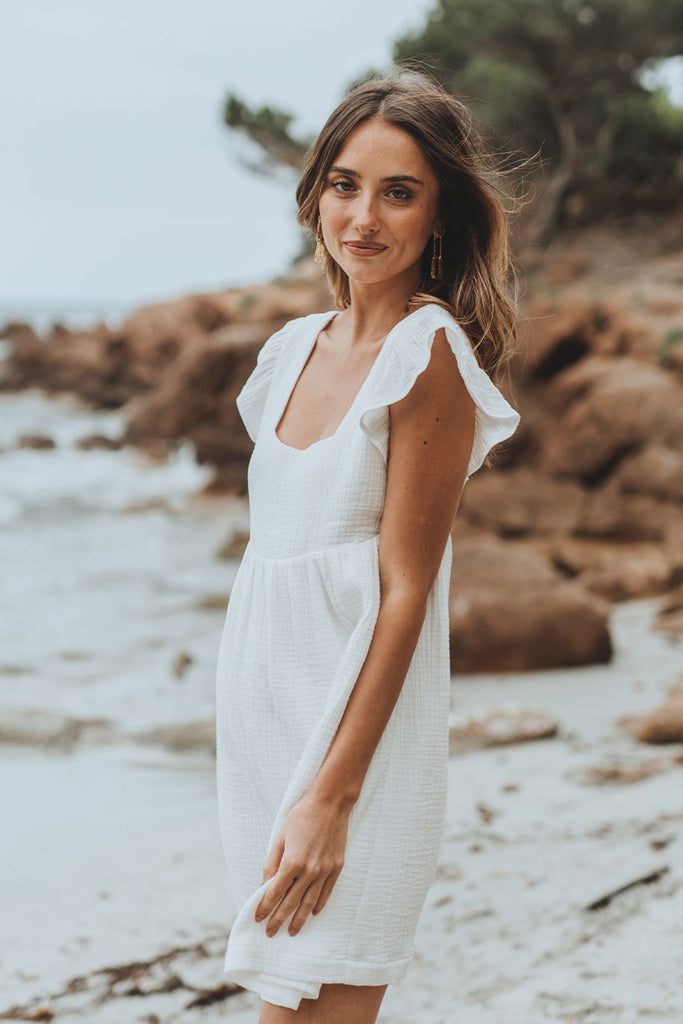 Robe Jenna Blanc Coton