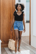 Débardeur Luna Noir Coton