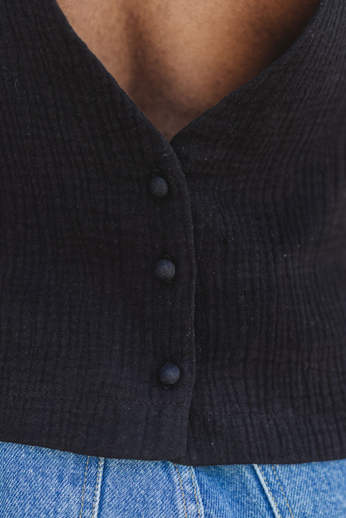 Débardeur Luna Noir Coton