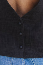 Débardeur Luna Noir Coton