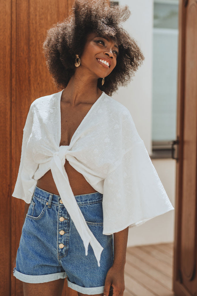 Blouse Tina Blanc Brodé