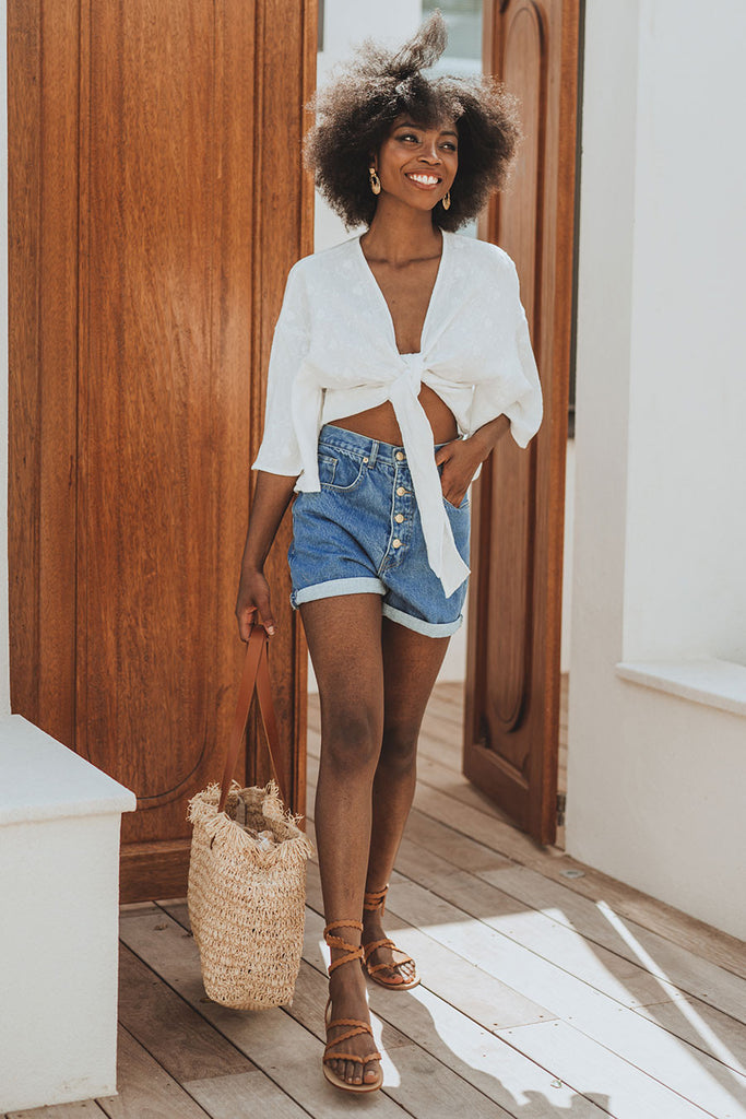Blouse Tina Blanc Brodé
