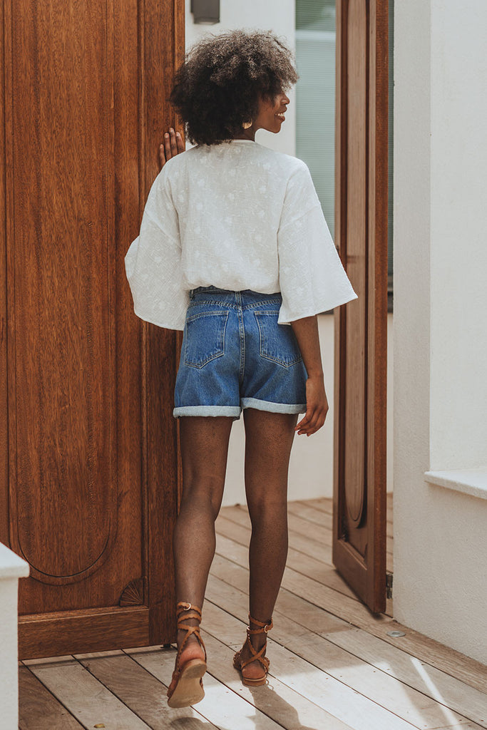 Blouse Tina Blanc Brodé