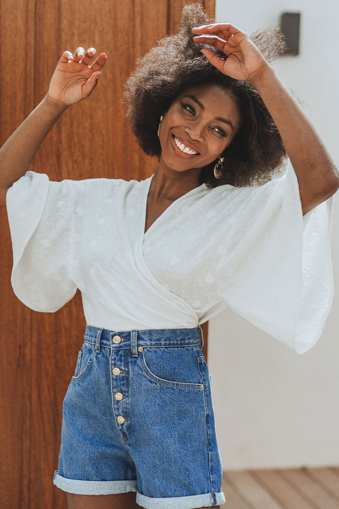 Blouse Tina Blanc Brodé