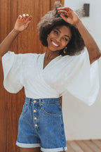 Blouse Tina Blanc Brodé