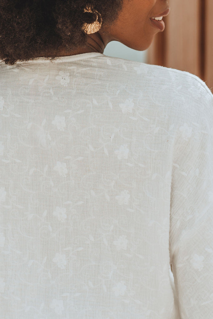 Blouse Tina Blanc Brodé
