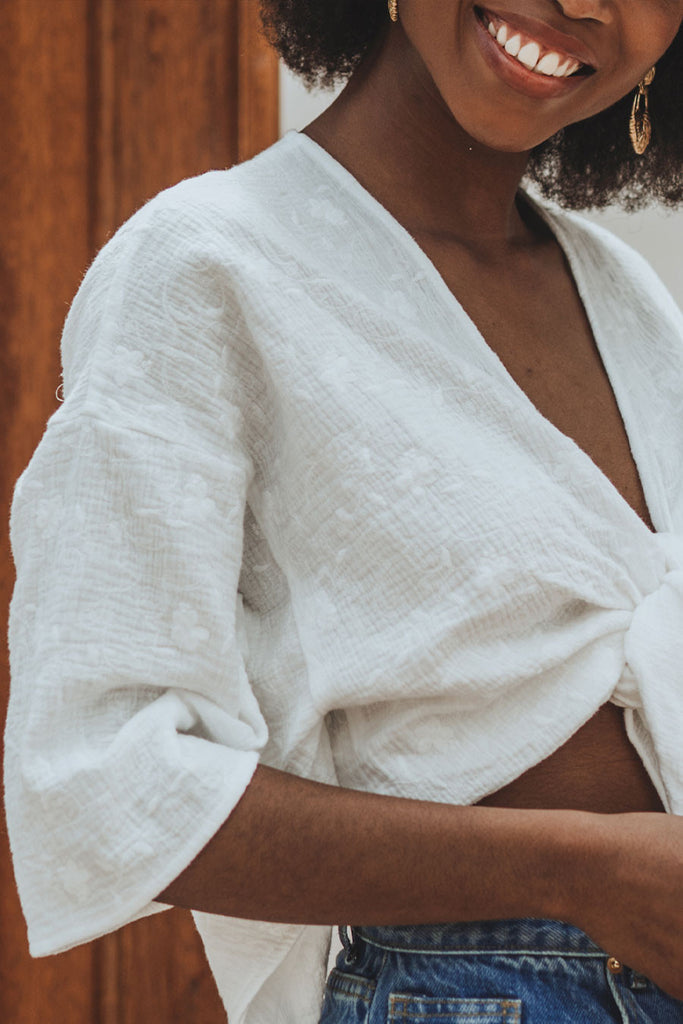 Blouse Tina Blanc Brodé