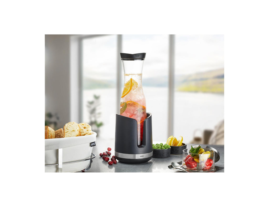 Smartline - Carafe "Smartline" - Verre - 1 L - Noir/Transparent