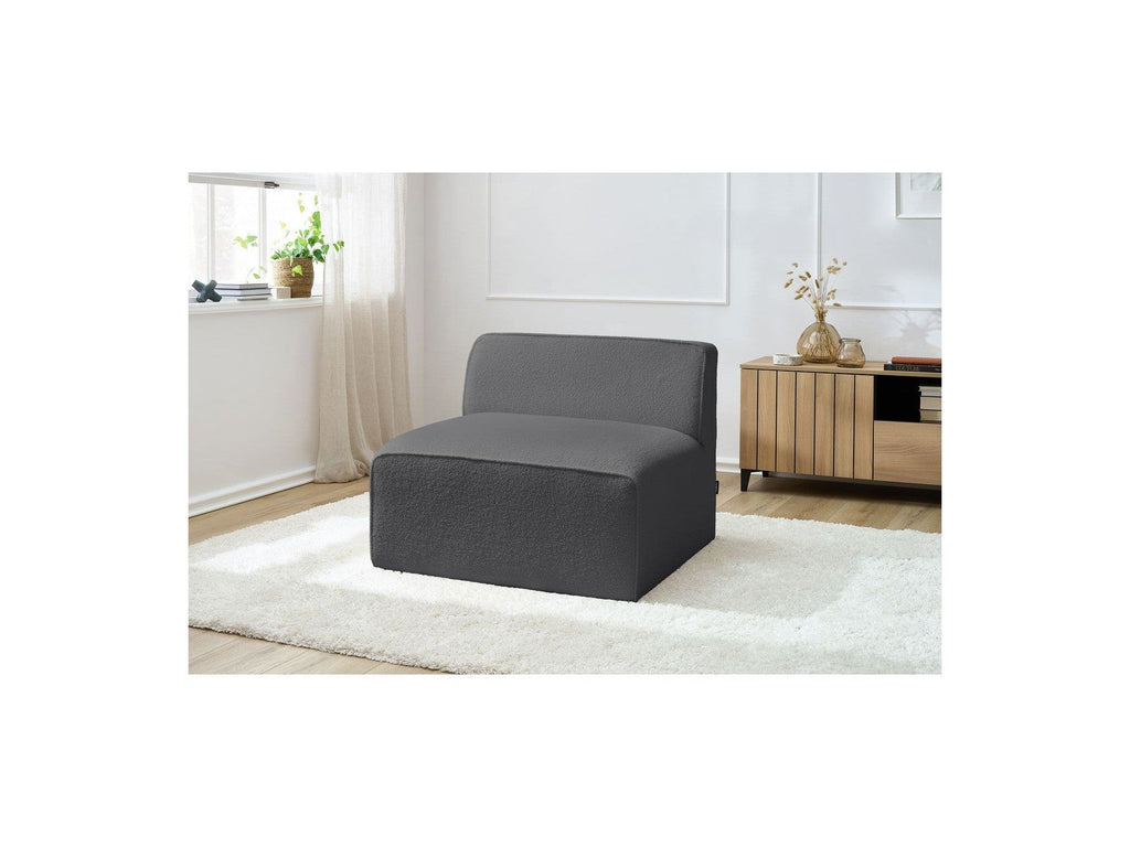 Megeve - Chauffeuse 1 Place Pour Canapé Modulable - Tissu Bouclette