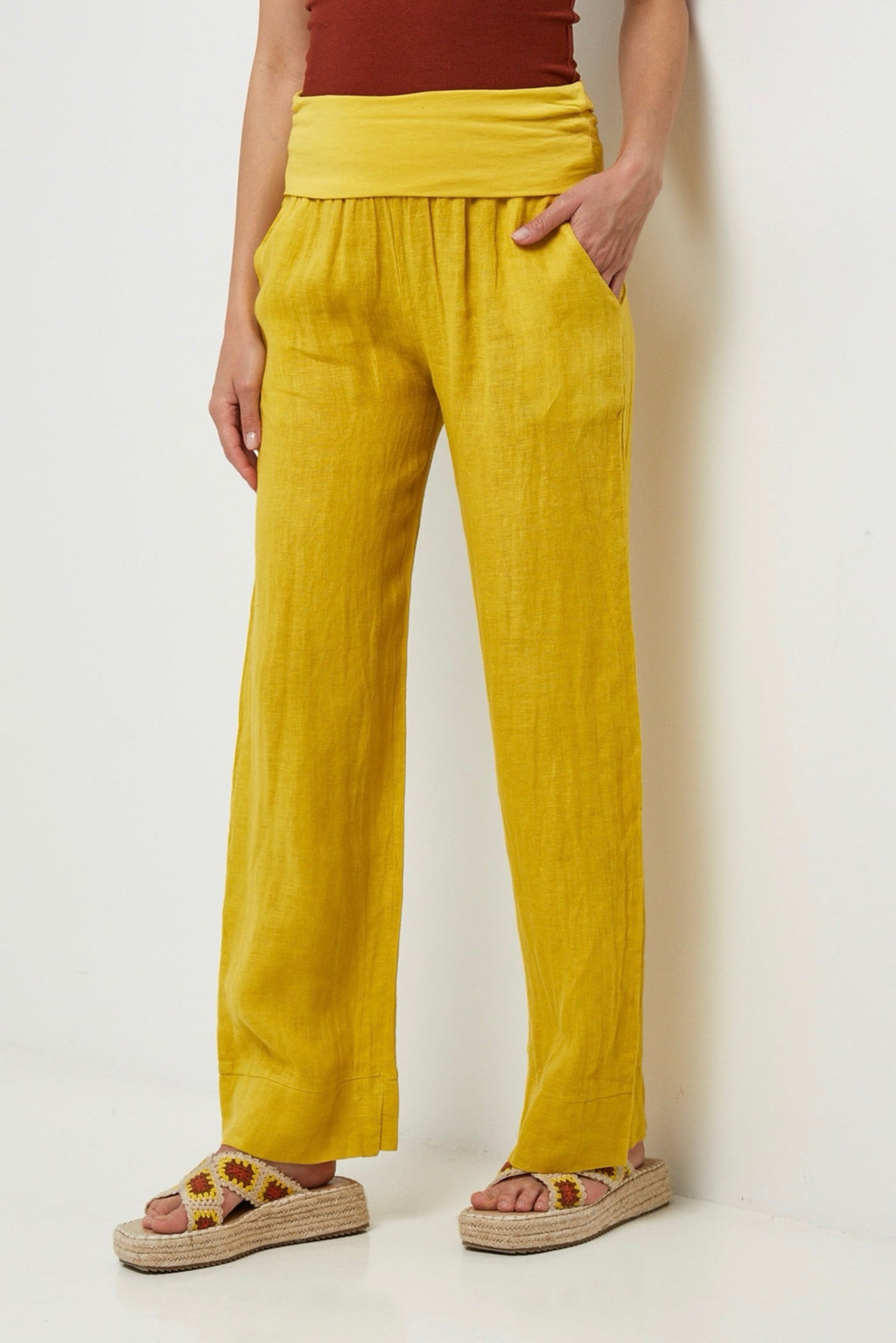 Pantalon - Jaune - Femme