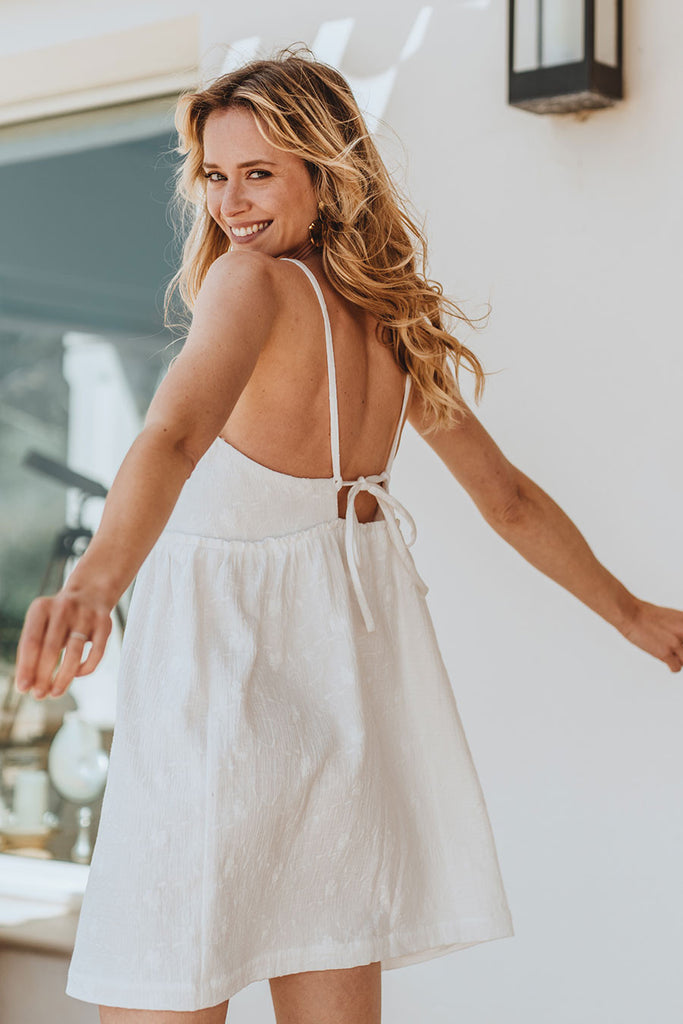 Robe Érin Blanc Brodé